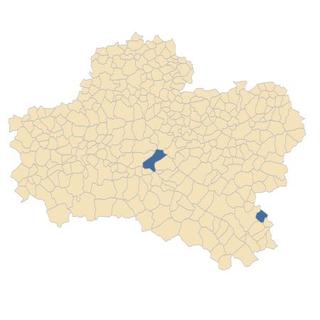 Répartition de Ranunculus ophioglossifolius Vill. dans le Loiret