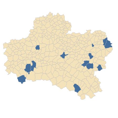 Répartition de Ranunculus tuberosus Lapeyr. dans le Loiret