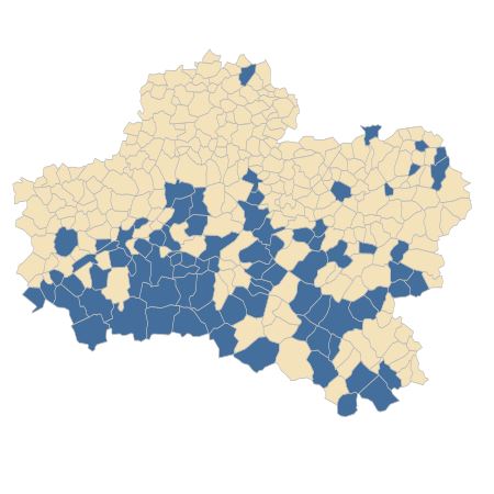 Répartition de Raphanus raphanistrum L. dans le Loiret