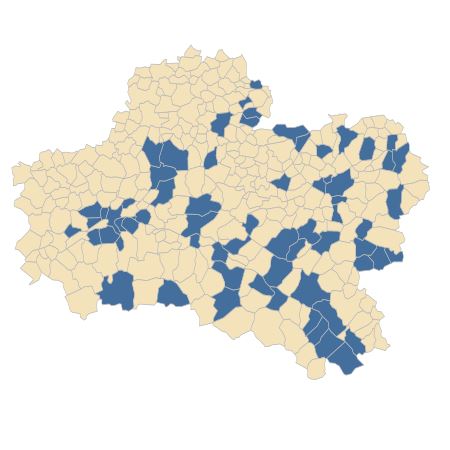 Répartition de Reynoutria japonica Houtt. dans le Loiret