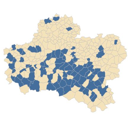 Répartition de Rhinanthus minor L. dans le Loiret