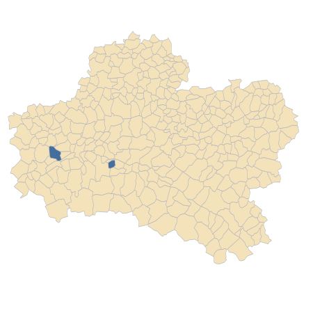 Répartition de Rhus typhina L. dans le Loiret