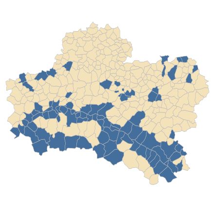 Répartition de Rorippa palustris (L.) Besser dans le Loiret