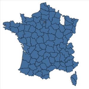 Répartition de Setaria pumila (Poir.) Roem. & Schult. en France