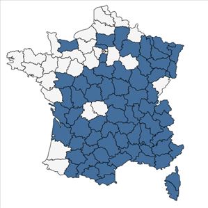 Répartition de Thymelaea passerina (L.) Coss. & Germ. en France