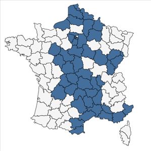 Répartition de Pyrus communis L. subsp. communis en France