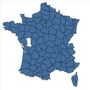 Répartition de Cuscuta epithymum (L.) L. en France