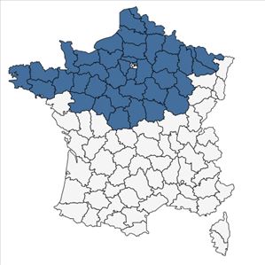 Répartition de Dactylorhiza praetermissa (Druce) Soó en France