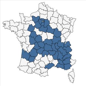 Répartition de Pastinaca sativa subsp. sativa var. arvensis Pers. en France