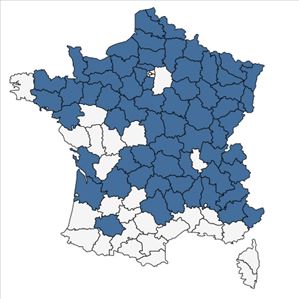 Répartition de Euphrasia officinalis subsp. rostkoviana (Hayne) F.Towns. en France