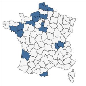 Répartition de Hydrocotyle ranunculoides L.f. en France