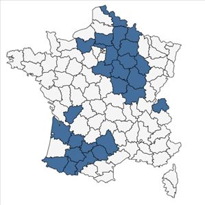 Répartition de Anemone ranunculoides L. subsp. ranunculoides en France