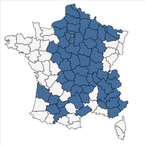 Répartition de Achillea ptarmica L. subsp. ptarmica en France