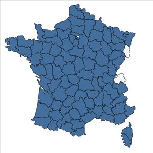 Répartition de Lathyrus nissolia L. en France