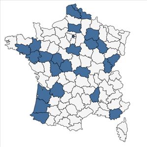 Répartition de Pterocarya fraxinifolia (Poir.) Spach en France