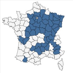 Répartition de Veronica satureiifolia A.Poit. & Turpin en France