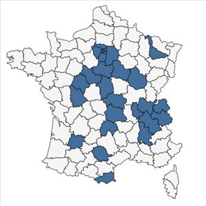 Répartition de Carduus crispus subsp. multiflorus (Gaudin) Franco en France