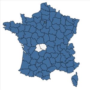 Répartition de Lithospermum officinale L. en France