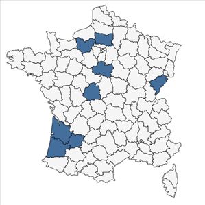 Répartition de Platanthera x hybrida Brügger en France