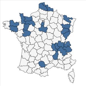 Répartition de Lupinus polyphyllus Lindl. en France