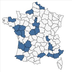 Répartition de Cotoneaster coriaceus Franch. en France