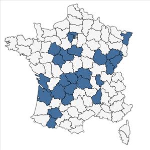 Répartition de Hedera helix L. subsp. helix f. helix  en France