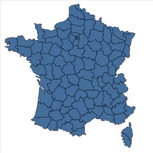 Répartition de Myriophyllum spicatum L. en France