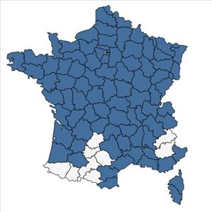 Répartition de Agrostis canina L. var. canina en France