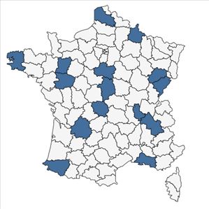 Répartition de Pontederia cordata L. en France
